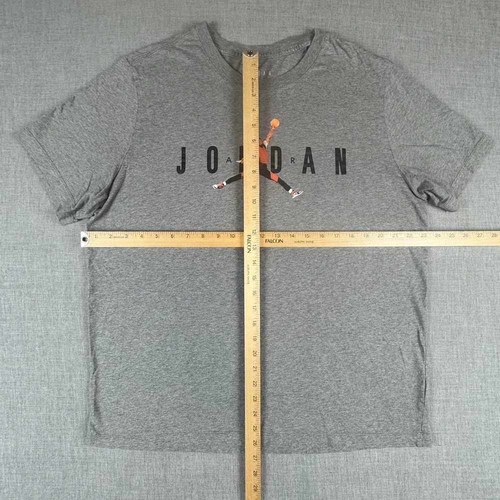 Jordan Shirt Mens XL Gray Jumpman Dunk Graphic Basketball Tee BQ6736-091 NBA